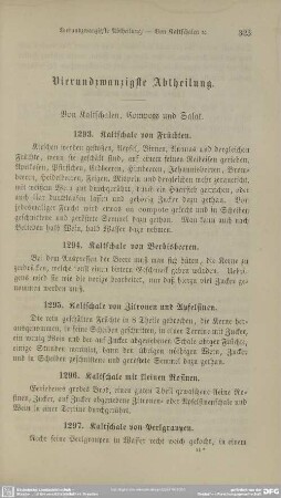 Vierundzwanzigste Abtheilung. Von Kaltschalen, Compots und Salat