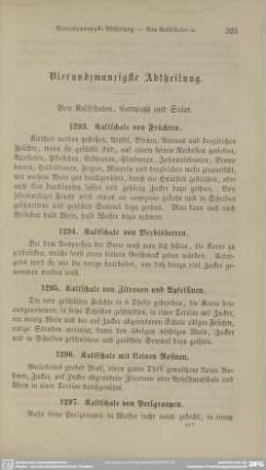 Vierundzwanzigste Abtheilung. Von Kaltschalen, Compots und Salat