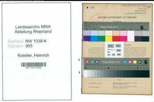 Entnazifizierung Heinrich Koester , geb. 01.10.1886 (Werkmeister)