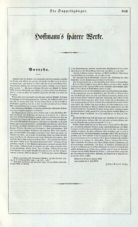 Hoffmann's spätere Werke
