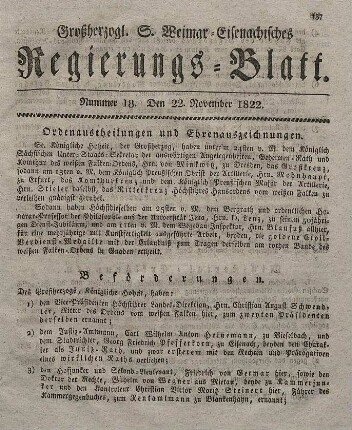 Nr. 18 : 22. November 1822