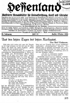 Heft 10, Oktober 1926