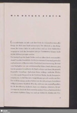 Wir Denken Zurück