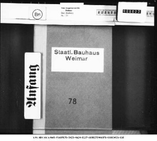 Ausschreibung, Entwürfe, Auswahl und Verwendung des Dienststempels (Signets) des Staatlichen Bauhauses