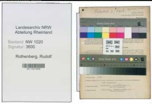 Entnazifizierung Rudolf Rothenberg , geb. 01.04.1887 (Kaufmaennischer Angestellter)