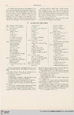 VI. Le iscrizioni della pianta