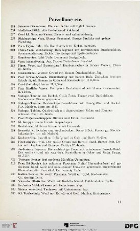 Porzellane etc. (Nr. 205-270)