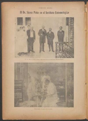 El Dr. Sáenz Peña en el Instituto Entomológico