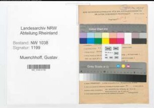 Entnazifizierung Gustav Muenchhoff , geb. 10.05.1907 (Vermessungsingenieur)