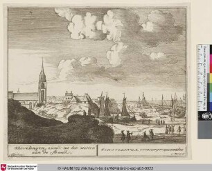 Shevelingen, zeinde na het westen aan de strand