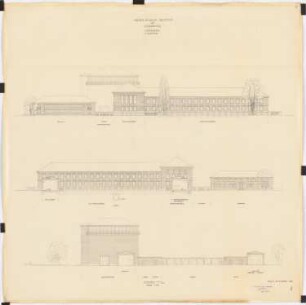Kaiser-Wilhelm-Institut für Kernphysik, Heidelberg 1. Vorentwurf: Ansichten 1:200