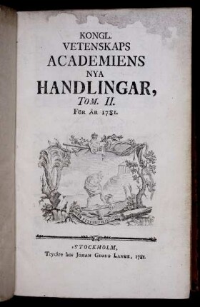 Kongl. Swenska Wetenskaps Academiens handlingar