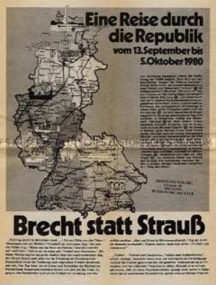 Sonderdruck zur Sternfahrt "Eine Reise durch die Republik" von Sonthofen nach Bonn 1980