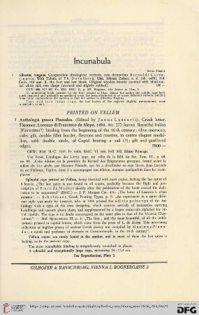 Incunabula (No. 1 - 26)