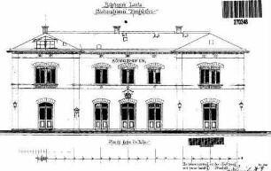 Königshofen (Baden): Empfangsgebäude Längsansicht Bahnseite