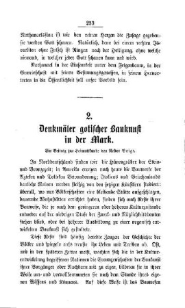 Denkmäler gotischer Baukunst in der Mark