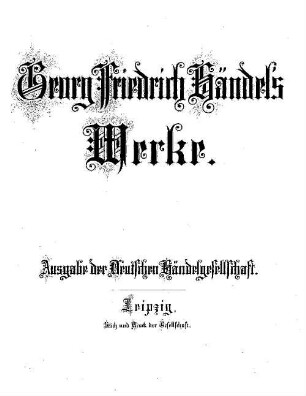 Georg Friedrich Händel's Werke, 33. Alexander Balus : Oratorium