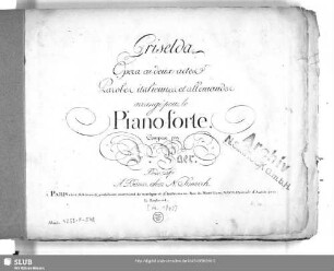 Griselda : Opera en deux actes