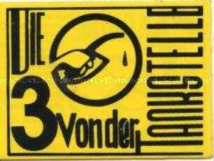 Aufkleber der DDR-Band "Die 3 von der Tankstelle"