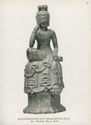 Kwannonfigur aus vergoldetem Holz.. Bes.: Königliche Museen, Berlin