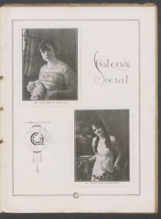Galería social : [Fotografías de] Srta. Blanca Piegas da Cunha Paiva [y] Srta. Virginia Piegas da Cunha Paiva