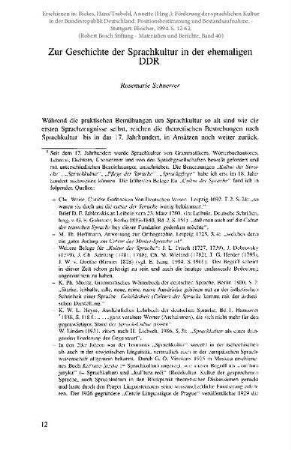 Zur Geschichte der Sprachkultur in der ehemaligen DDR