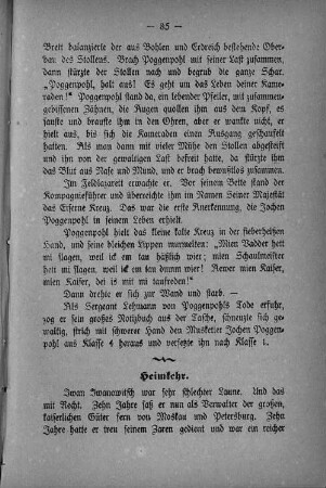 Heimkehr.