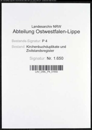 Kirchenbuchduplikat der katholischen Gemeinde Esbeck (GHT 1811-1813). (Gemeinde: Esbeck, katholische Gemeinde)