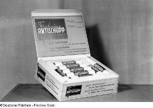 Roßwein, Kreis Döbeln. 10er -Packung "Frohnius Antischupp" der Firma "Friedrich Frohne und Co." mit Werbetexten