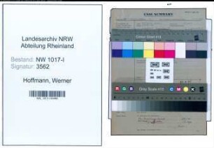 Entnazifizierung Werner Hoffmann , geb. 04.02.1910 (Kaufmaennischer Angestellter)