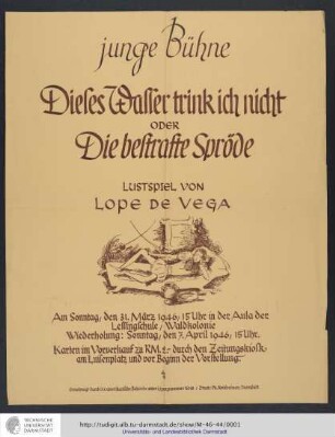 Dieses Wasser trink ich nicht oder Die bestrafte Spröde