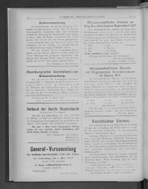 General-Versammlung.