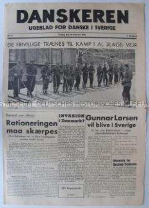 Illustrierte Wochenzeitung für Schweden und Dänemark aus der Zeit der deutschen Besetzung Dänemarks u.a. über die Ausbildung der dänischen Freiwilligen