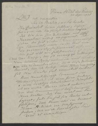 Brief an Philipp Jarnach : 20.04.1921