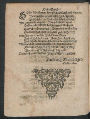 Kling-Getichte.