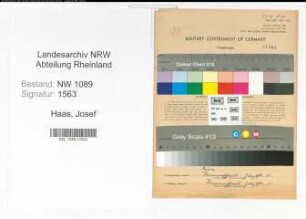 Entnazifizierung Josef Haas , geb. 12.02.1918 (Unterbrandmeister)