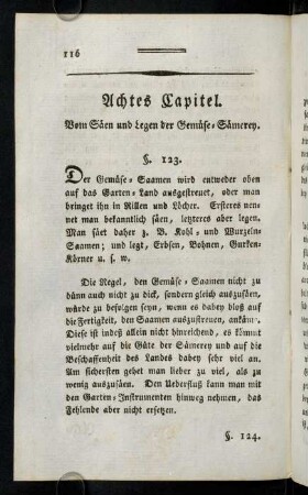 116-130, Achtes Capitel.