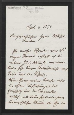 Brief an Friedrich Wilhelm Jähns : 04.09.1878
