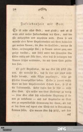 6. Zufriedenheit mit Gott.