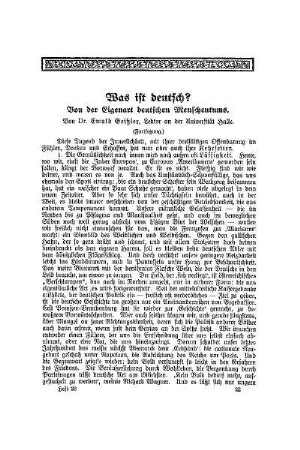 Was ist deutsch? : von der Eigenart deutschen Menschentums ; (Fortsetzung)