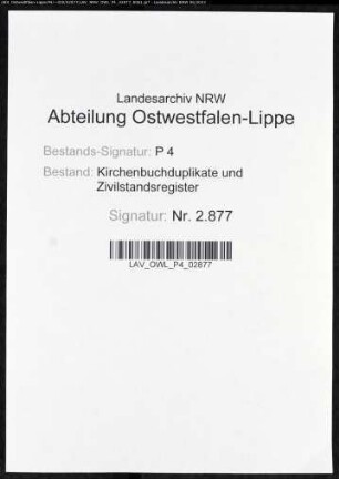Zivilstandsregister der Munizipalität Soest (GHT 1813). (Gemeinde: Munizipalität Kreis Soest)