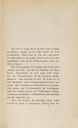 Die Mündlichkeit im oesterreichischen Civilprocess-Entwurf