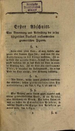 Deutliche Anweisung zur Verfertigung der Baurisse