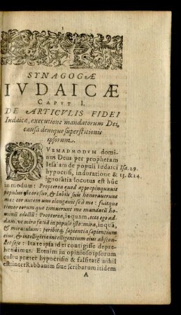 Synagogae Iudaicae ...