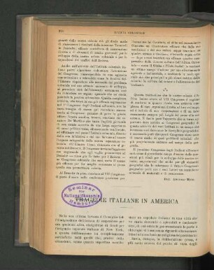 Tragedie Italiane In America.