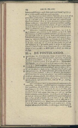 Liber III. De Postulando