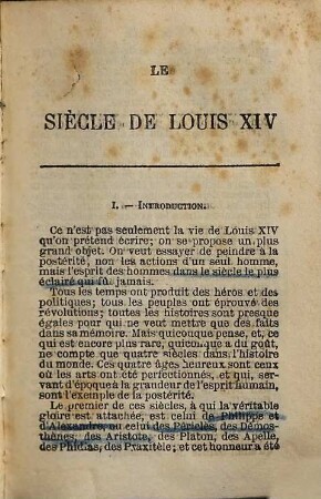 Le siècle de Louis XIV, 1