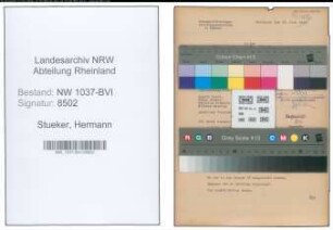Entnazifizierung Hermann Stueker , geb. 17.12.1896 (Feuerwehrmann)
