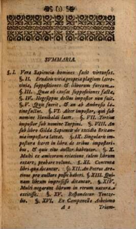 Dissertatio historico litteraria de doctis impostoribus