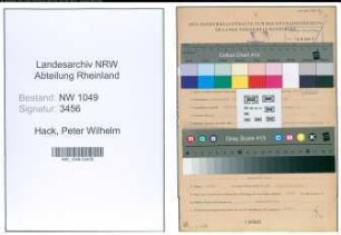 Entnazifizierung Peter Wilhelm Hack , geb. 13.08.1913 (Kaufmaennischer Angestellter)